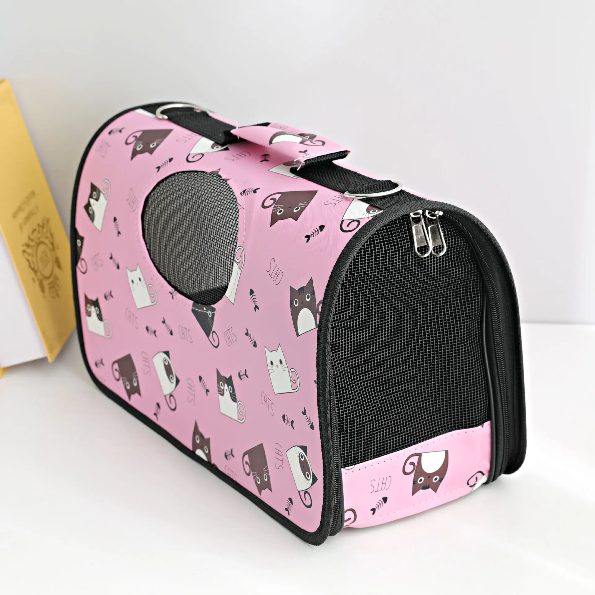 

Fashion Durable Foldable Folding Collapsible Cat Dog Travel Box Pet Carrier Tote Bag, Picture shows