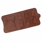 Kitten Chocolate Silicone Cake Mould Animal Shape Cooking Mould Fondant Mould