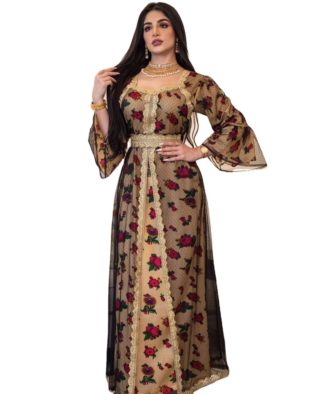 HJ ZMDR02 Dubai Dresses Floral Saree Lace Islamic Clothing Embroidered Muslim Women Jalabiya
HJ ZMDR02 Dubai Dresses Floral Saree Lace Islamic Clothing Embroidered Muslim Women Jalabiya