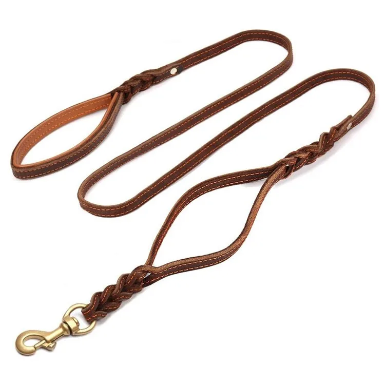 Heavy Leather Padded Traffic Two Handles Leather Dog Leash And Collar, Customized color
Heavy Leather Padded Traffic Two Handles Leather Dog Leash And Collar, Customized color
