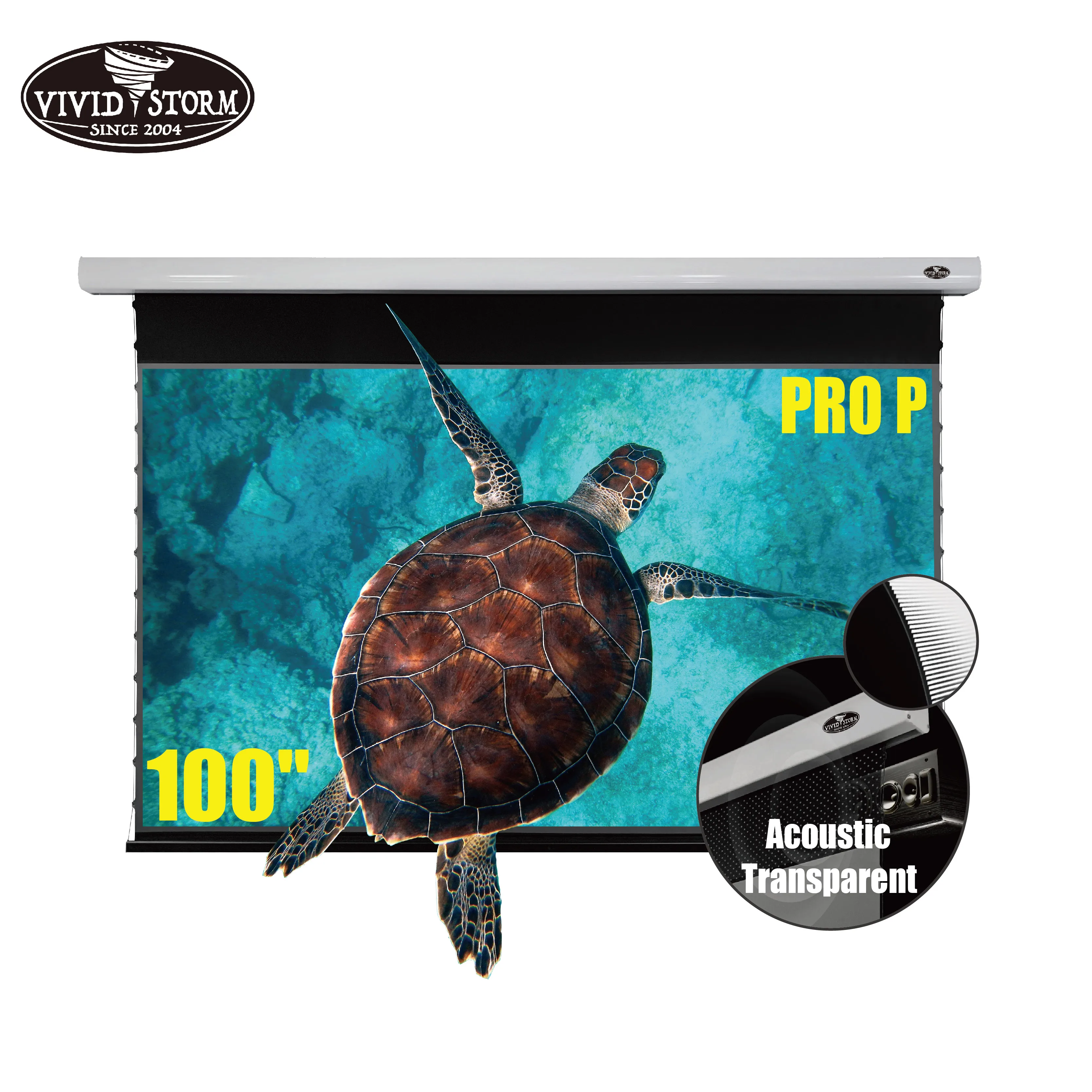 IVIDSTORM 100 inch PRO P Slimline Motorized Office Presentation Wireless Projector Trigger Perforate Acoustically Transparent
IVIDSTORM 100 inch PRO P Slimline Motorized Office Presentation Wireless Projector Trigger Perforate Acoustically Transparent