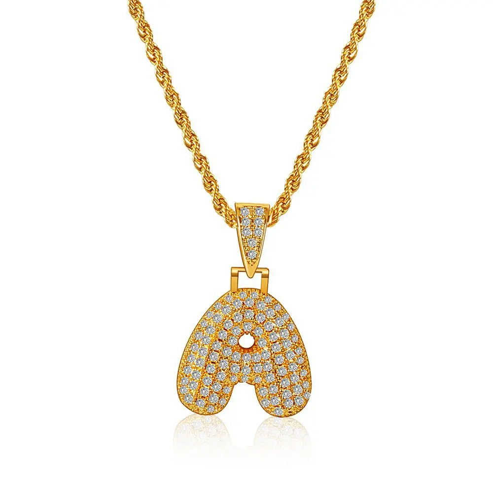18K Gold Plated Iced Out CZ Crystal A to Z alphabet letter pendant Jewelry Women Girls Necklace
18K Gold Plated Iced Out CZ Crystal A to Z alphabet letter pendant Jewelry Women Girls Necklace