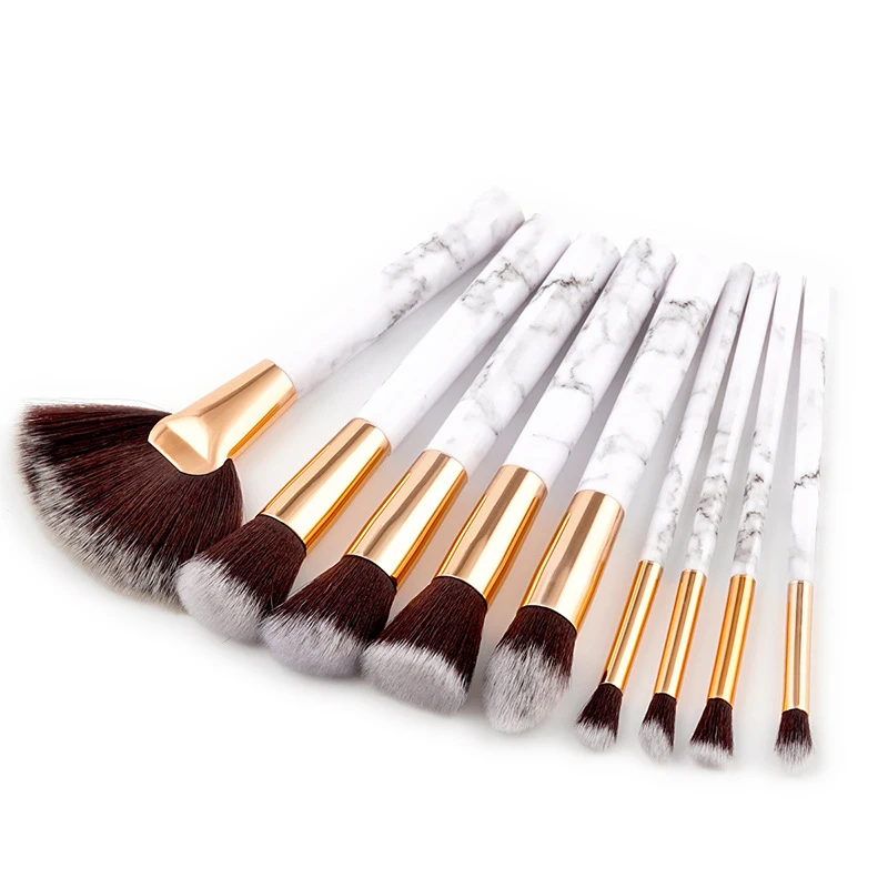 Customized Private Label Marble makeup brush kit