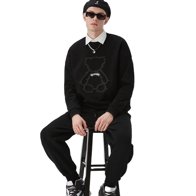 2021 autumn/winter new embroidered Bramble Bear casual loose collar bottom men's round collar hoodie couple
2021 autumn/winter new embroidered Bramble Bear casual loose collar bottom men's round collar hoodie couple