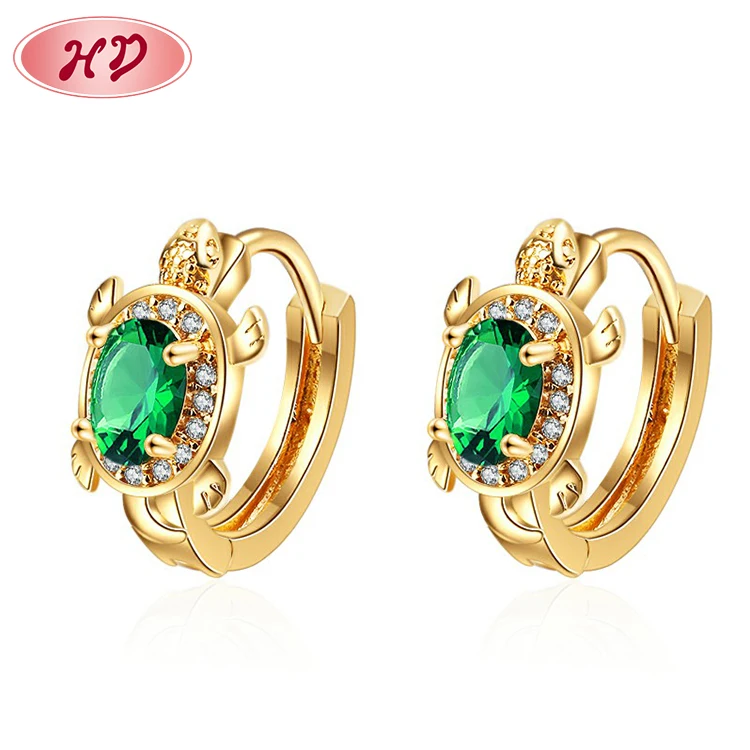 

18K gold plated AAA Cubic Zircon chunky Tortoise Best-selling statement earrings 2022 huggie dainty hoop earrings women jewelry