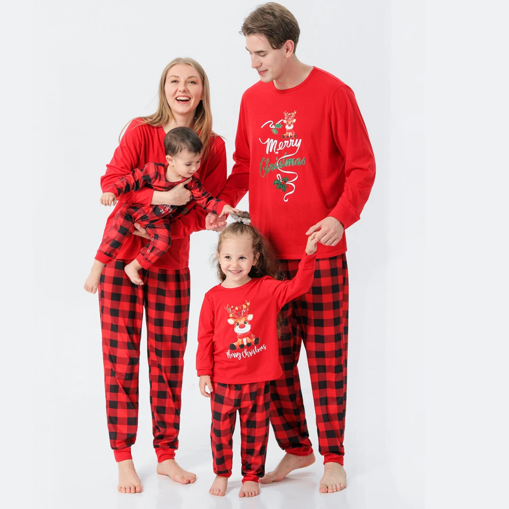 New Arrival Multiple Styles Printed Long Sleeve Pants Set Mommy and me Cotton Family Sleepwear Christmas Pajamas
New Arrival Multiple Styles Printed Long Sleeve Pants Set Mommy and me Cotton Family Sleepwear Christmas Pajamas