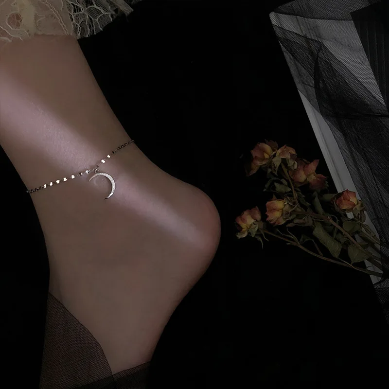 Korea Elegant S925 Silver Crystal Moon Anklet Diamond 925 Sterling Silver Moon Pendants Ankle Bracelet Anklet
Korea Elegant S925 Silver Crystal Moon Anklet Diamond 925 Sterling Silver Moon Pendants Ankle Bracelet Anklet