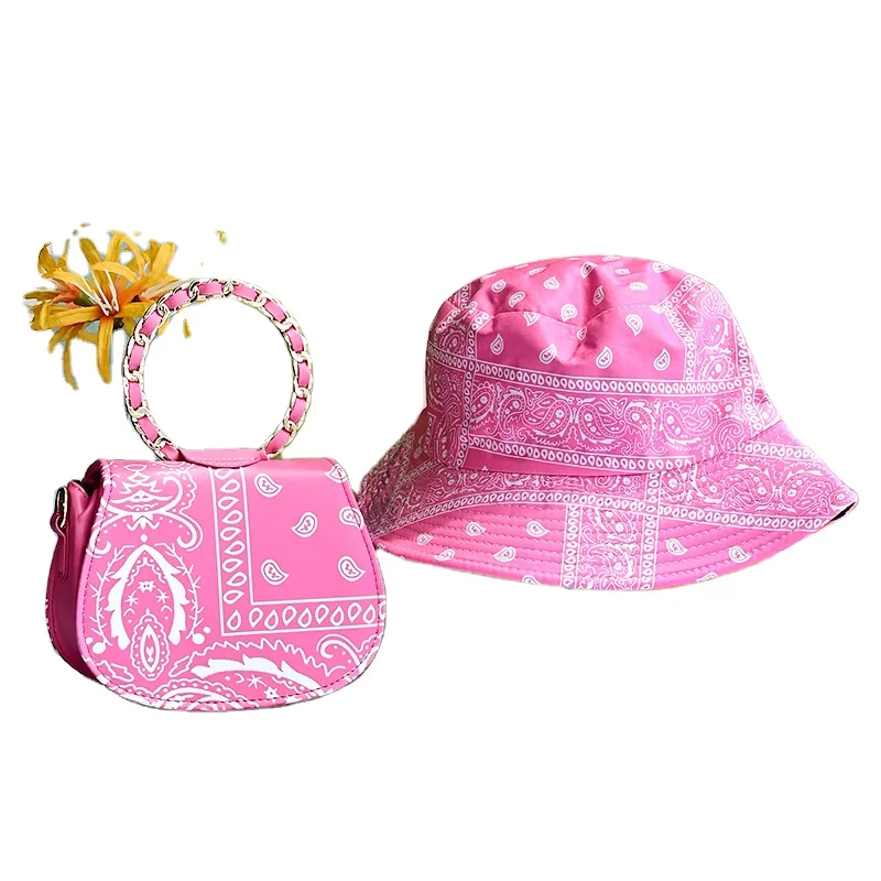 Fashion Wholesale Women 2Pcs Bucket Hat and Bandana Purse Set Nile Bag Lady Hand Bag Set, White, yellow, red, purple, dark blue, black, rose, light blue
Fashion Wholesale Women 2Pcs Bucket Hat and Bandana Purse Set Nile Bag Lady Hand Bag Set, White, yellow, red, purple, dark blue, black, rose, light blue