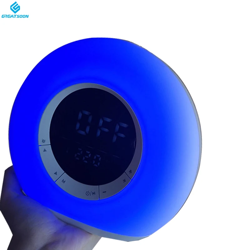 Alarm Clock night lights blue-tooth speaker LED lights factory wireless Alarm lights speaker
Alarm Clock night lights blue-tooth speaker LED lights factory wireless Alarm lights speaker