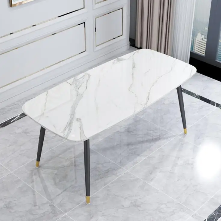 Nordic ins marble modern rectangular modern chair dining table simple small apartment chair table