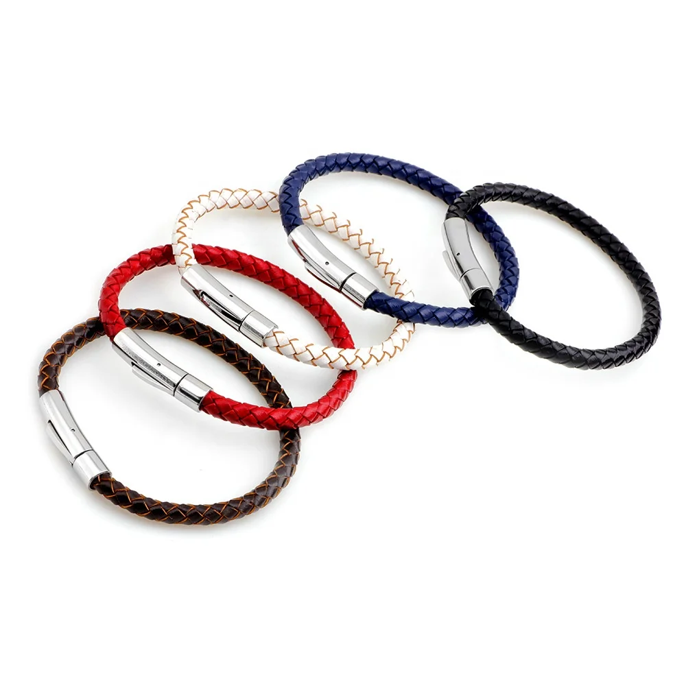New men's jewelry fashion simple stainless steel bracelet real cowhide woven wave personality ladies bracelet wholesale
New men's jewelry fashion simple stainless steel bracelet real cowhide woven wave personality ladies bracelet wholesale