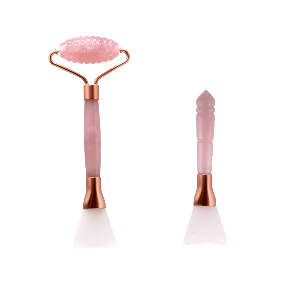 2021 Amazon hot natural jade stone face roller massager silicone mask applicator face mask brush, Pink rose quartz
2021 Amazon hot natural jade stone face roller massager silicone mask applicator face mask brush, Pink rose quartz