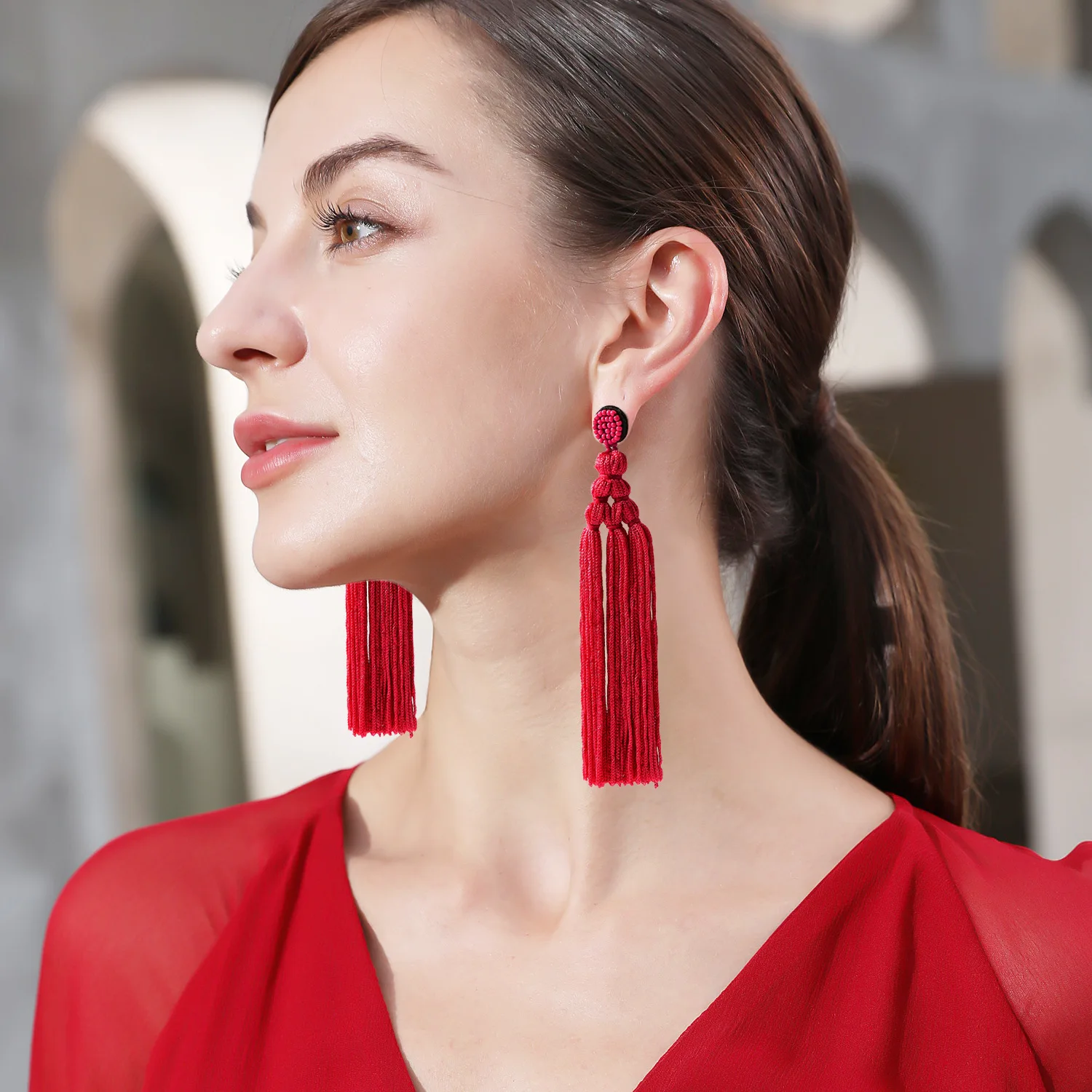 Style Ethnic Hand Woven Rope Knotted Tassel Drop Earrings Multi Color Long Cotton Rope Tassel Earrings For Women, Picture color
Style Ethnic Hand Woven Rope Knotted Tassel Drop Earrings Multi Color Long Cotton Rope Tassel Earrings For Women, Picture color