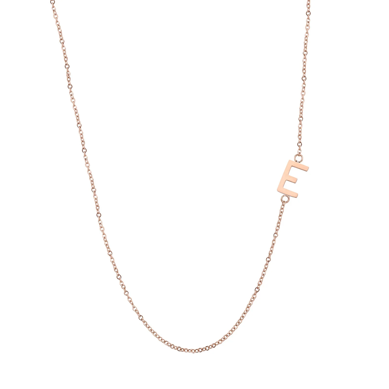 Rose Gold necklace 316L stainless steel jewelry letter necklace "E" style man necklace
Rose Gold necklace 316L stainless steel jewelry letter necklace "E" style man necklace