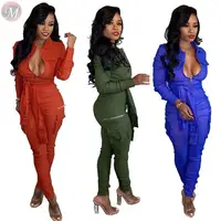 9111802 best seller solid color pocket zipper belt bandage wholesale casual women jumpsuits and rompers
9111802 best seller solid color pocket zipper belt bandage wholesale casual women jumpsuits and rompers