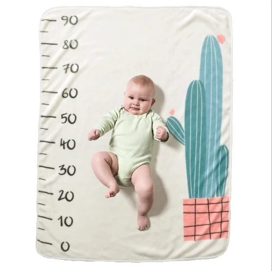 product hand made  cute modern baby kids throw blanket swaddle monthly photography milestone plush rectangular rj11206-57