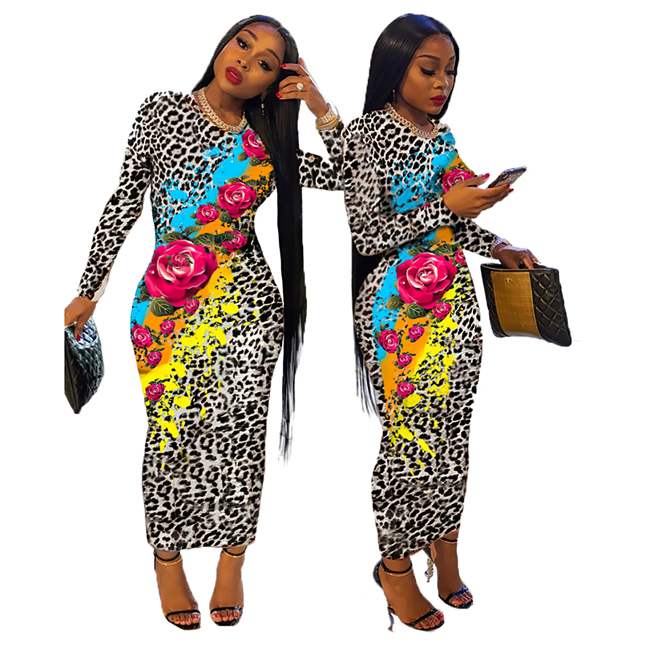 Winter Dress Women Autumn Boutique Dresses Fashion Leopard Print Vintage Long Sleeve Midi Dress Wholesale
Winter Dress Women Autumn Boutique Dresses Fashion Leopard Print Vintage Long Sleeve Midi Dress Wholesale