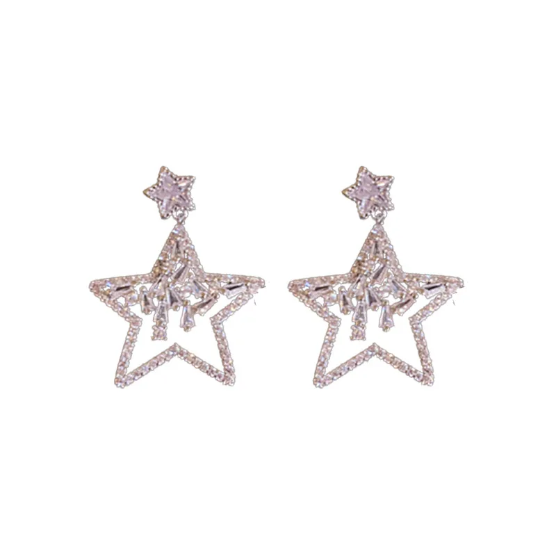 New Korean Light Luxury Crystal Star Pendant Earrings For Women Fashion Crystal Elegant Jewelry Party Gifts
New Korean Light Luxury Crystal Star Pendant Earrings For Women Fashion Crystal Elegant Jewelry Party Gifts