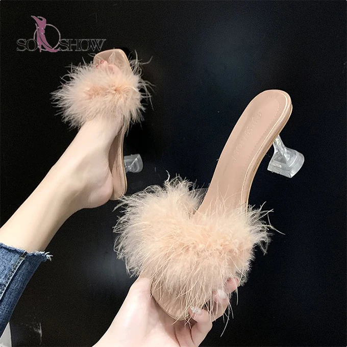 hot sale women furry slippers girls stylish high heel sandals for ladies with transparent heels
hot sale women furry slippers girls stylish high heel sandals for ladies with transparent heels