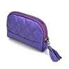 Hot sale high quality purple genuine leather girls small change purse