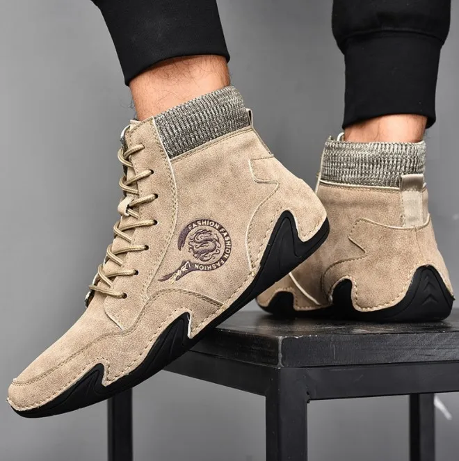 Winter men's shoes leisure high top leather shoes British Style Men's fashion shoes leather boots
Winter men's shoes leisure high top leather shoes British Style Men's fashion shoes leather boots