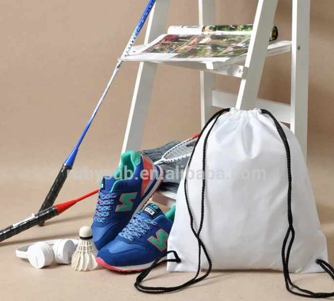 Polyester Sublimation Draw String Bag Blanks Backpack Custom Shoulder Bag for Football Shoes Stationery, White
Polyester Sublimation Draw String Bag Blanks Backpack Custom Shoulder Bag for Football Shoes Stationery, White