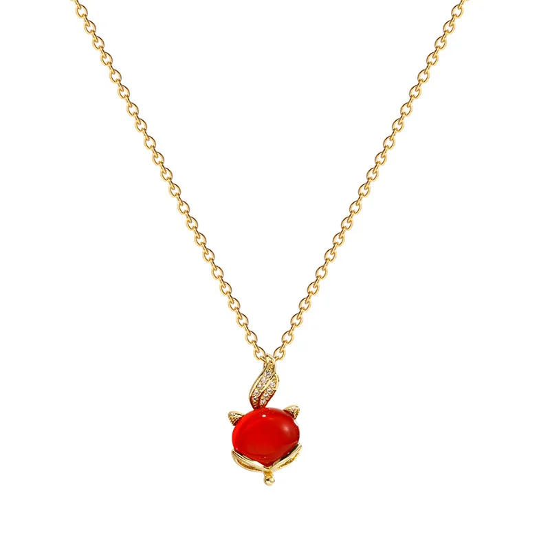 Fashion Trendy Fox Necklace For Women Ins Red Crytal Stainless Titanium Steel Necklace Female Minimalist Jewelry
Fashion Trendy Fox Necklace For Women Ins Red Crytal Stainless Titanium Steel Necklace Female Minimalist Jewelry