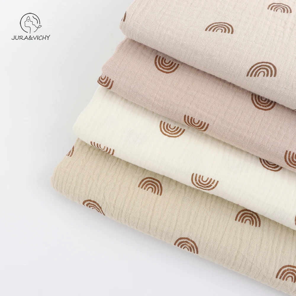 Cotton printing Double wrinkled cotton Muslin fabric 100%cotton for baby clothes
Cotton printing Double wrinkled cotton Muslin fabric 100%cotton for baby clothes