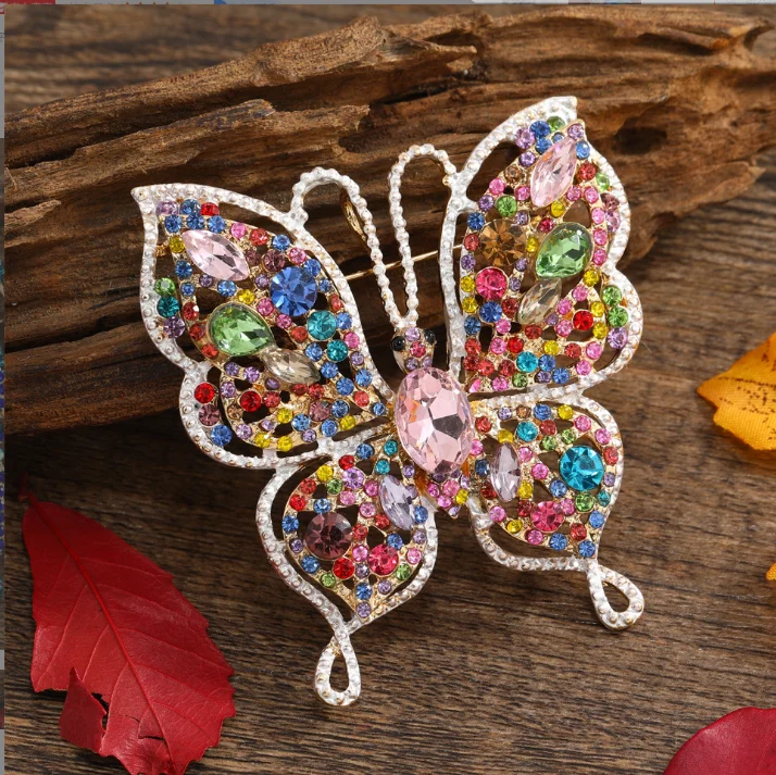 Crystal Rhinestones butterfly Brooch Pins for Wedding Bridal Party Round Bouquet Rhinestone Accessories
Crystal Rhinestones butterfly Brooch Pins for Wedding Bridal Party Round Bouquet Rhinestone Accessories