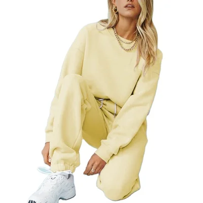 New Style Fall Fashion Women's Jogger Suit Loose Pants And Shorts Crew Neck Sweatshirt Sets, Pink,yellow,blue purple,khaki
New Style Fall Fashion Women's Jogger Suit Loose Pants And Shorts Crew Neck Sweatshirt Sets, Pink,yellow,blue purple,khaki