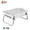 Korean Portable Restaurant Tabletop Electric BBQ Grill Rotisserie Pit With Net Stand