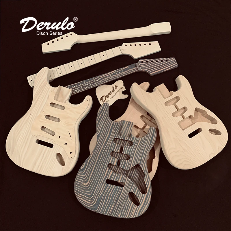 Derulo HighQuality Diy Electric Guitar Kit Unfinished Classic Alder Guitar Body ST type OEM Canada Maple/Rosewood Fretborad Neck
Derulo HighQuality Diy Electric Guitar Kit Unfinished Classic Alder Guitar Body ST type OEM Canada Maple/Rosewood Fretborad Neck