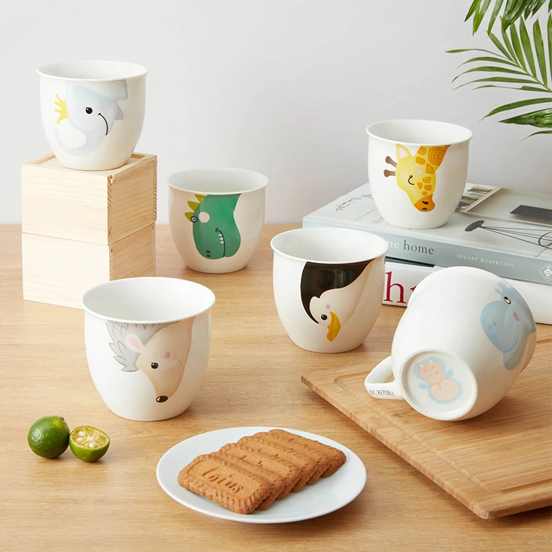 Hot Sale 500ml Creative Cute Stoneware Cereal Water Milk Mug Coffee White Animal Print Ceramic Mugs for Kids, White with animal pattern
Hot Sale 500ml Creative Cute Stoneware Cereal Water Milk Mug Coffee White Animal Print Ceramic Mugs for Kids, White with animal pattern