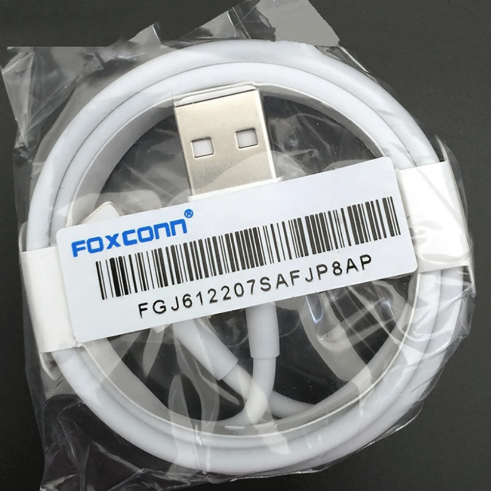 

1m 3ft Original OEM Foxconn E75 Chip Usb Cable Data Transfer Charging cable For iPhone X XS MAX 8 6 6s 7 plus, White