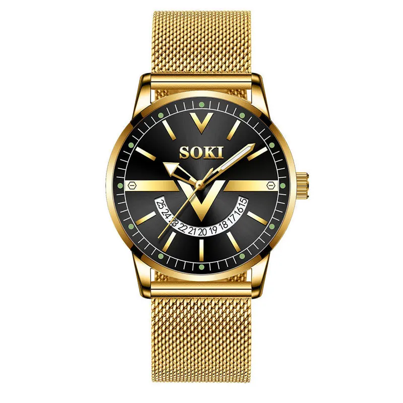 Minimalist Men's Fashion Ultra Thin Watches Simple Men Business Stainless Steel Mesh Belt Quartz Watches, Picture shows
Minimalist Men's Fashion Ultra Thin Watches Simple Men Business Stainless Steel Mesh Belt Quartz Watches, Picture shows
