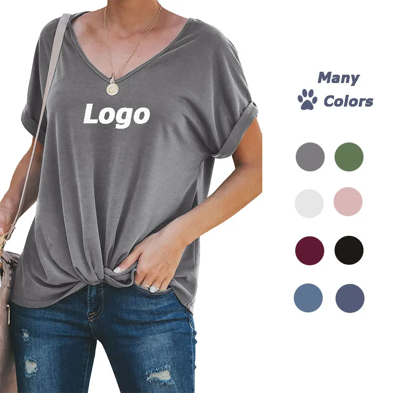 Fashion Custom Logo Design High Quality Plain Short Sleeve Tee V Neck Woman T Shirts, Customized high quality t shirt
Fashion Custom Logo Design High Quality Plain Short Sleeve Tee V Neck Woman T Shirts, Customized high quality t shirt