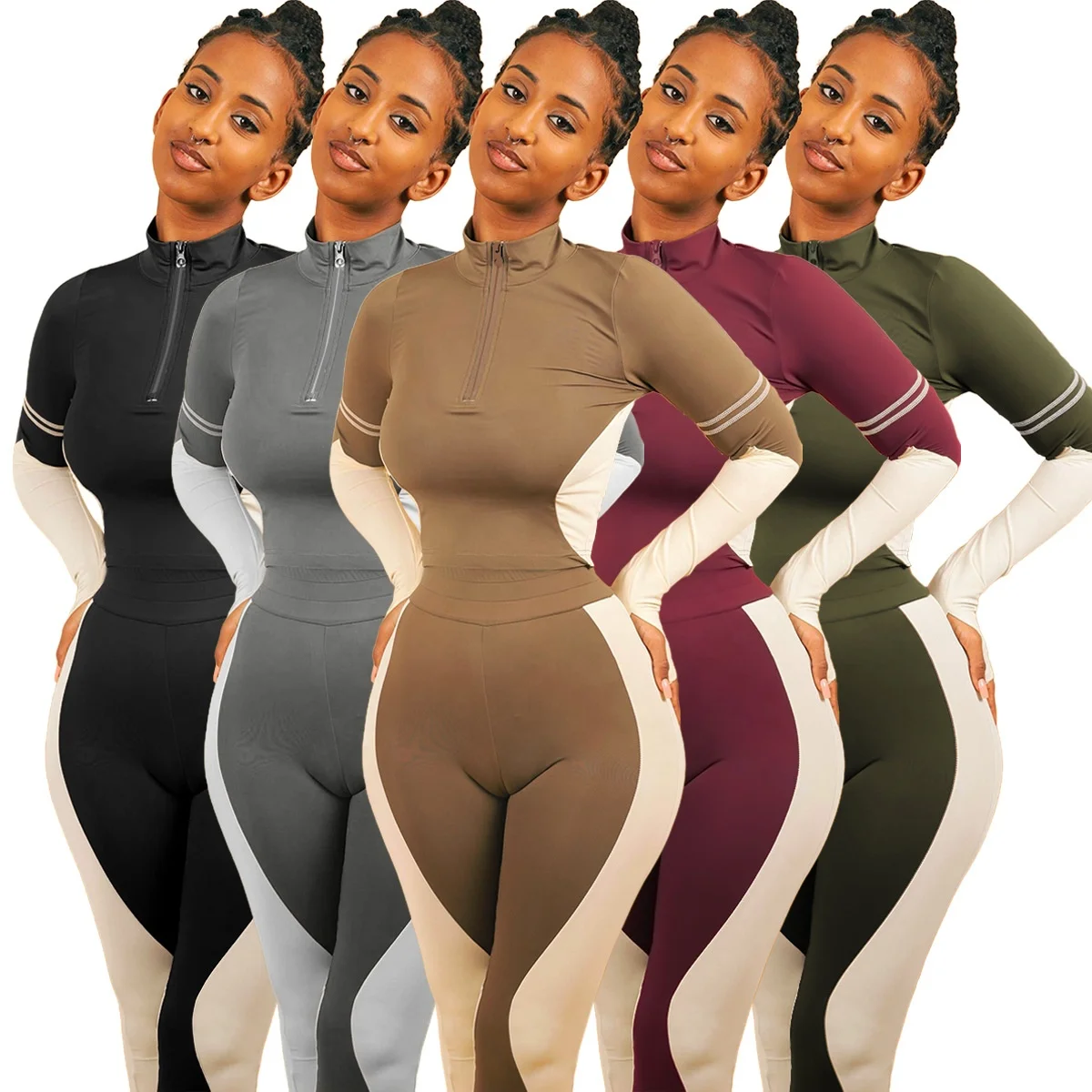 2021 Hot Selling Spring Fall Women Casual Two Piece Patchwork Long Sleeve Crop Tops High Waist Pants Outfits Sets
2021 Hot Selling Spring Fall Women Casual Two Piece Patchwork Long Sleeve Crop Tops High Waist Pants Outfits Sets