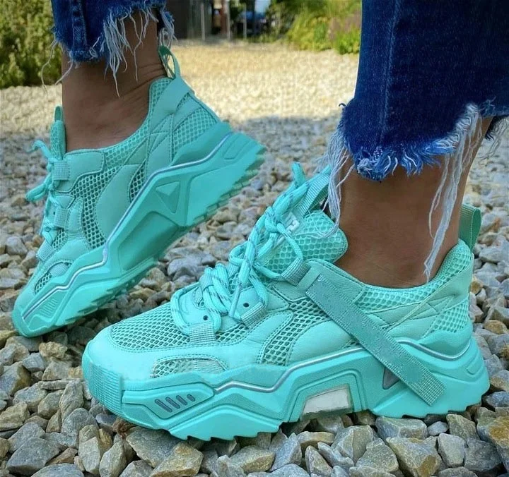 Women Low Cut Lace up Tennis Shoes Fashion Platform Cute Sneakers, White blue green
Women Low Cut Lace up Tennis Shoes Fashion Platform Cute Sneakers, White blue green