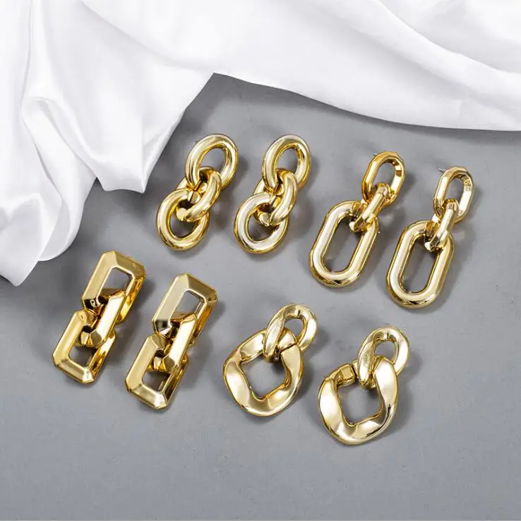 2021 Korea Cuba Bright Gold Color Exaggerated Metal Chain Drop Earring Retro Punk Chain Earrings Vintage Jewelry, Same as pictures show,5% color difference exist
2021 Korea Cuba Bright Gold Color Exaggerated Metal Chain Drop Earring Retro Punk Chain Earrings Vintage Jewelry, Same as pictures show,5% color difference exist