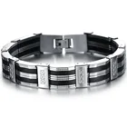 China Factory Attached Simulated Ring Men Magnetic Silicone Slap Bracelet