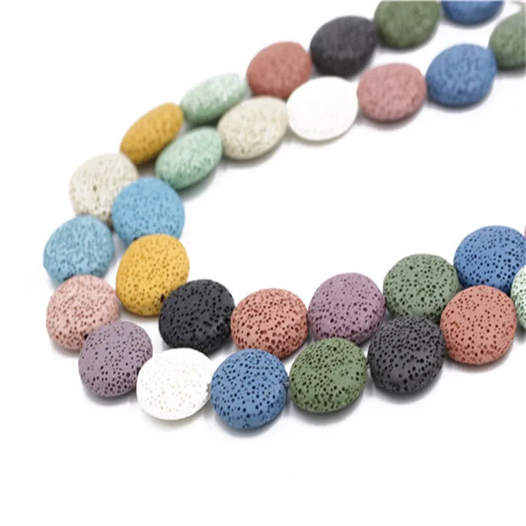 Natural loose stone bead colorful flat round shape lava gemstone beads for jewelry making, As picture
Natural loose stone bead colorful flat round shape lava gemstone beads for jewelry making, As picture