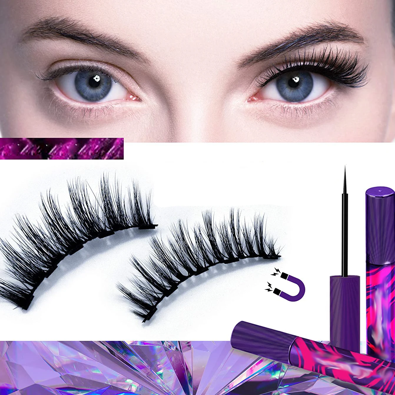 Magnetic Eyelashes with Eyeliner Kit Reusable Fluffy Magnetic Lashes Natural magnetic Eyelashes
Magnetic Eyelashes with Eyeliner Kit Reusable Fluffy Magnetic Lashes Natural magnetic Eyelashes
