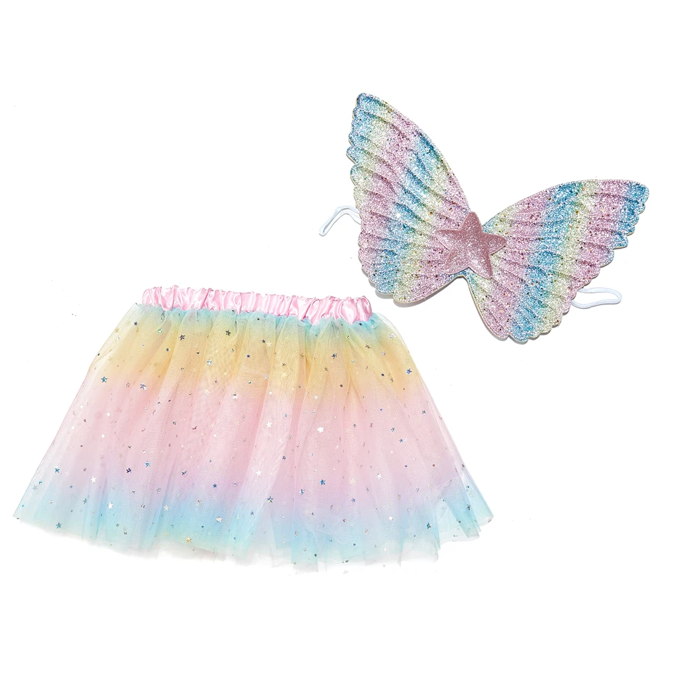 New arrival baby Shiny rainbow tutu dress colorful Glitter Butterfly wings tutu skirt set for girl brithday festival party
New arrival baby Shiny rainbow tutu dress colorful Glitter Butterfly wings tutu skirt set for girl brithday festival party
