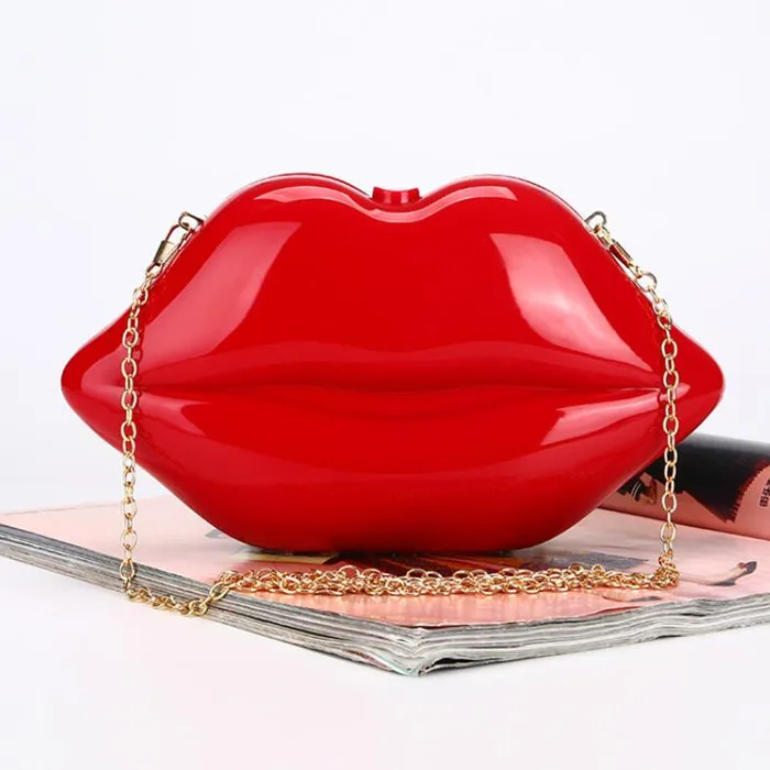 2021 Fashion wedding dress acrylic clutch crossbody bag sexy red lip shaped purse handbag
2021 Fashion wedding dress acrylic clutch crossbody bag sexy red lip shaped purse handbag