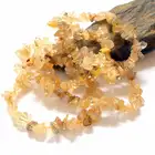 Fashion Gold Rutilated Quartz Crystal Chips Bracelet,Wholesale Women Jewelry Healing Power Gemstone
