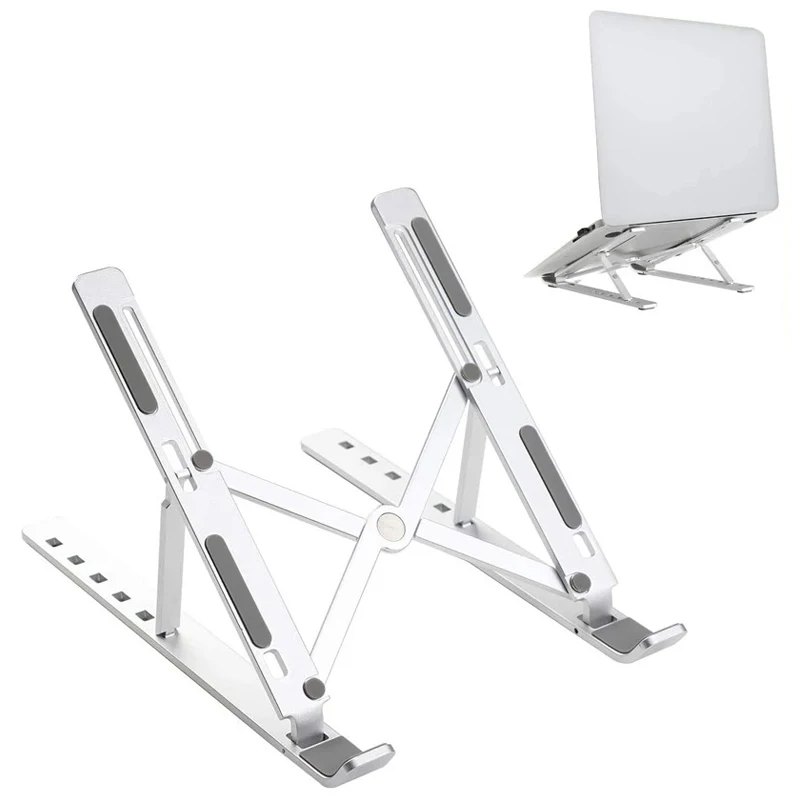 Wholesale portable table laptop holder bracket aluminum adjustable height laptop stand, Silver
Wholesale portable table laptop holder bracket aluminum adjustable height laptop stand, Silver