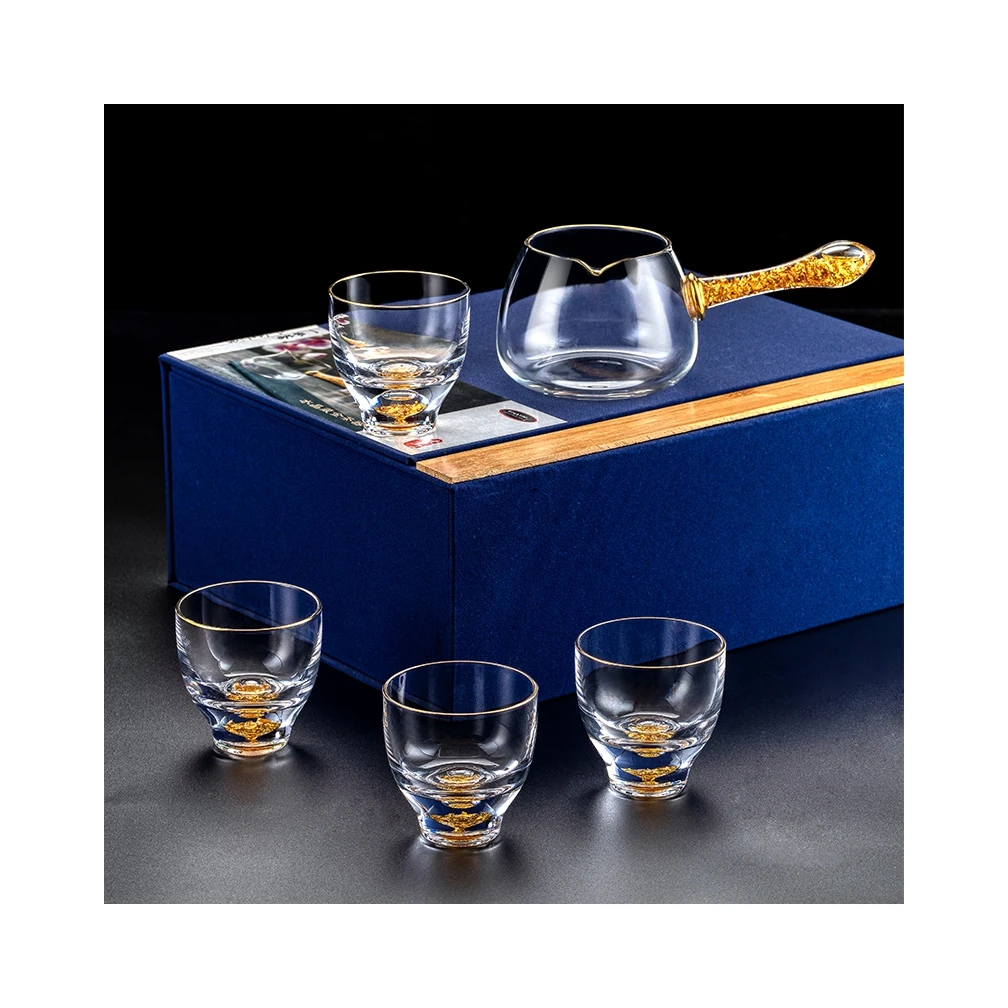 Transparent Gold Round 100ml+350ml Vintage Tea Glass Cup Set With A Gold Rim 
Transparent Gold Round 100ml+350ml Vintage Tea Glass Cup Set With A Gold Rim