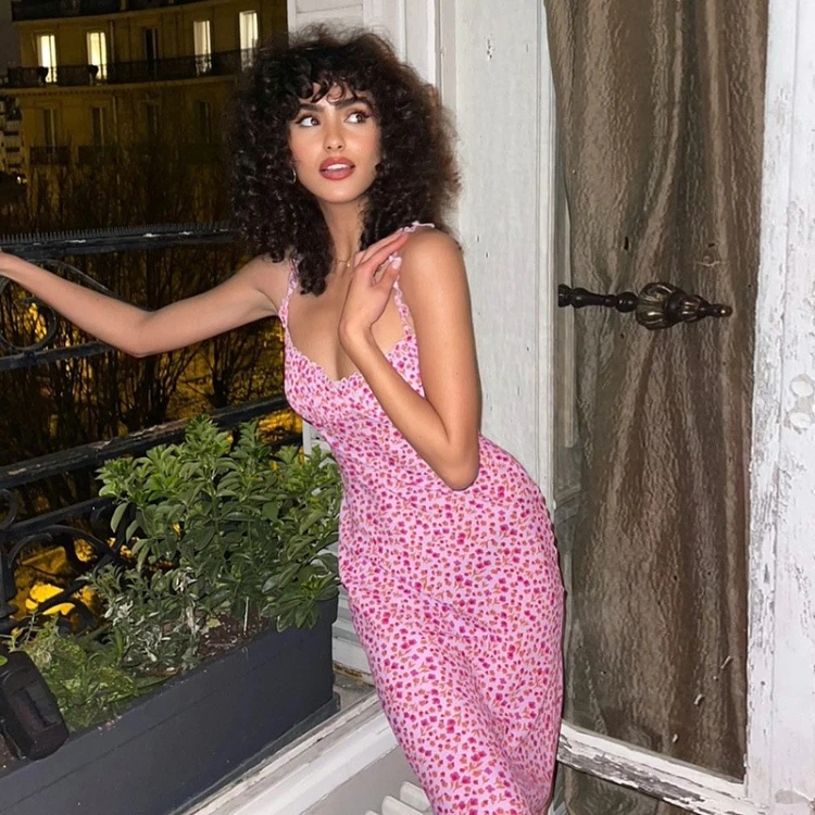 Enyami Instagram Clothing Streetwear Fashion Summer Bohemian Style Elegant Sun Dress Spaghetti Strap Casual Women Dress, Picture color
Enyami Instagram Clothing Streetwear Fashion Summer Bohemian Style Elegant Sun Dress Spaghetti Strap Casual Women Dress, Picture color