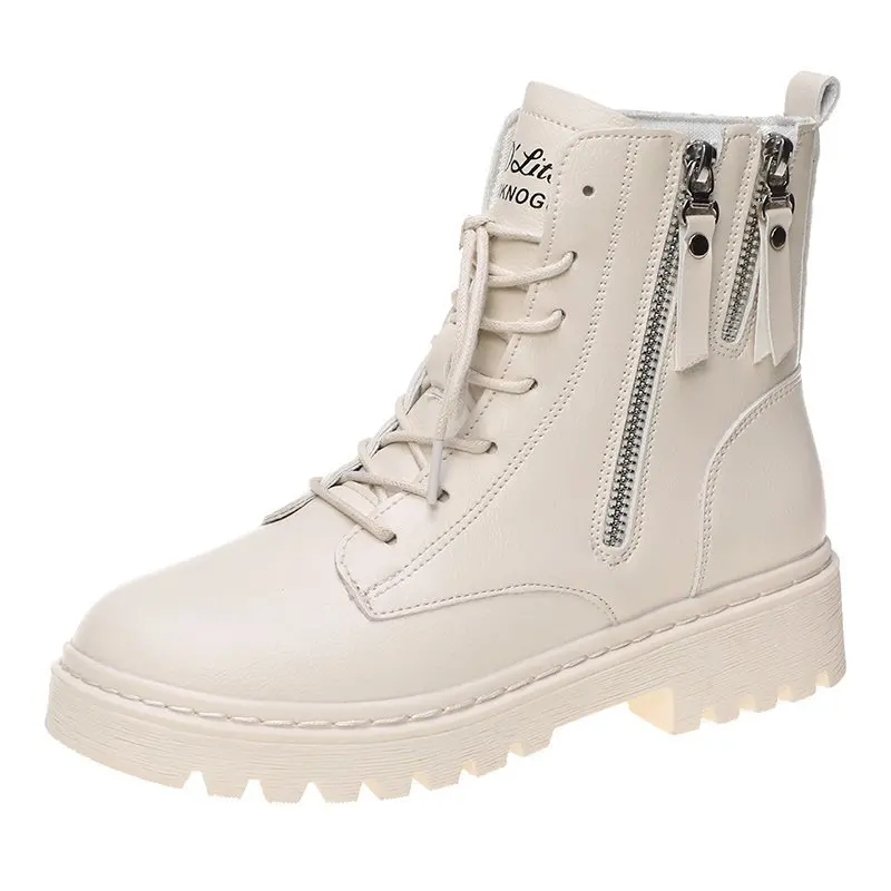 New double zipper women's boots women shoes fashion casual lace-up martens boots woman, Black ,white or customized color
New double zipper women's boots women shoes fashion casual lace-up martens boots woman, Black ,white or customized color