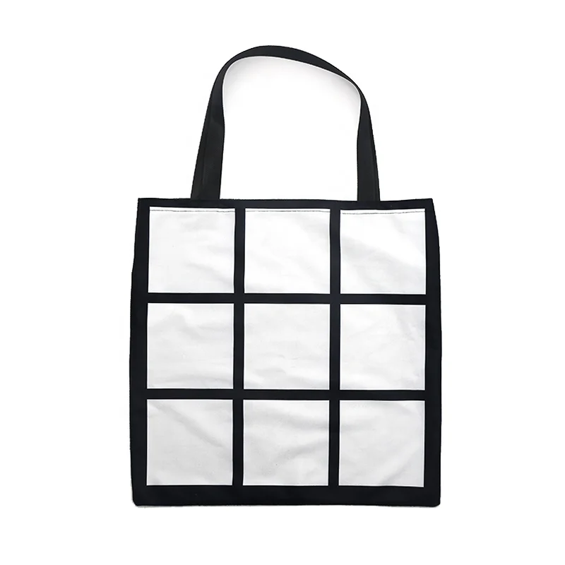 Personalized Design Heat Press Panel Tote Bag Sublimation 9 Panel Shopping Bag With Black Backside, White with black
Personalized Design Heat Press Panel Tote Bag Sublimation 9 Panel Shopping Bag With Black Backside, White with black